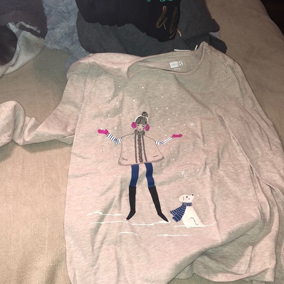 Christmas Long sleeve girls t shirt - Picture 1 of 1